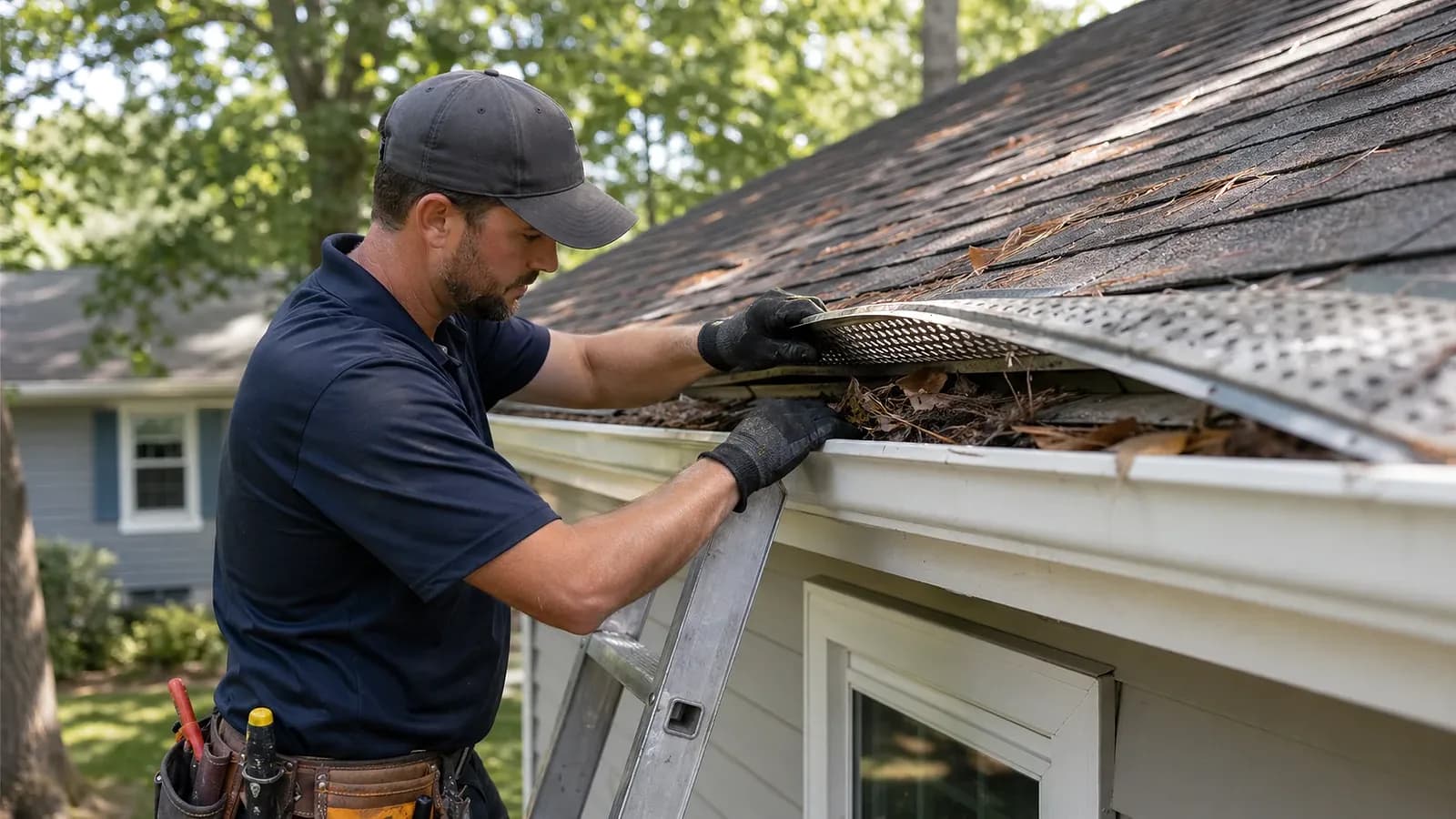 Gutter Cover Repair project reference near Whitlock Heights, Marietta, GA