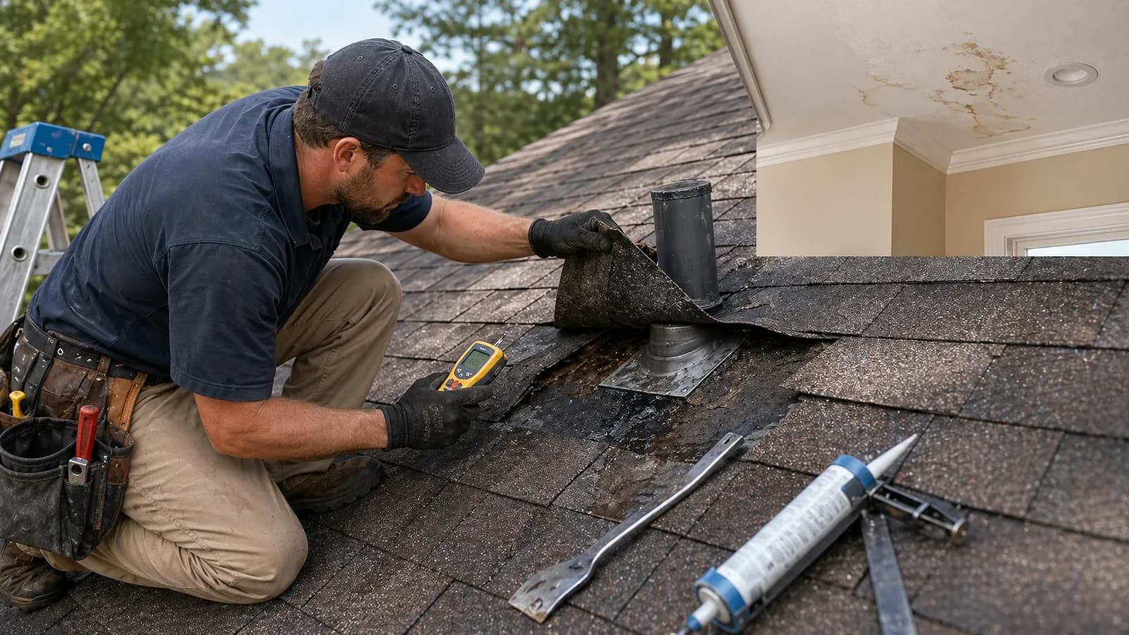 Roof Leak Repair project reference near Whitlock Heights, Marietta, GA