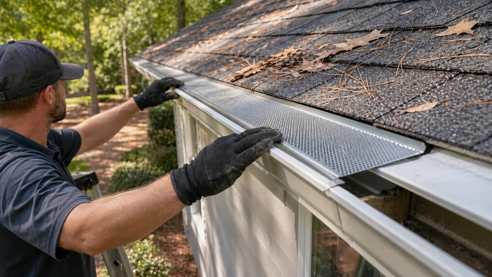 Gutter Guard Installation project reference near East Cobb, Marietta, GA