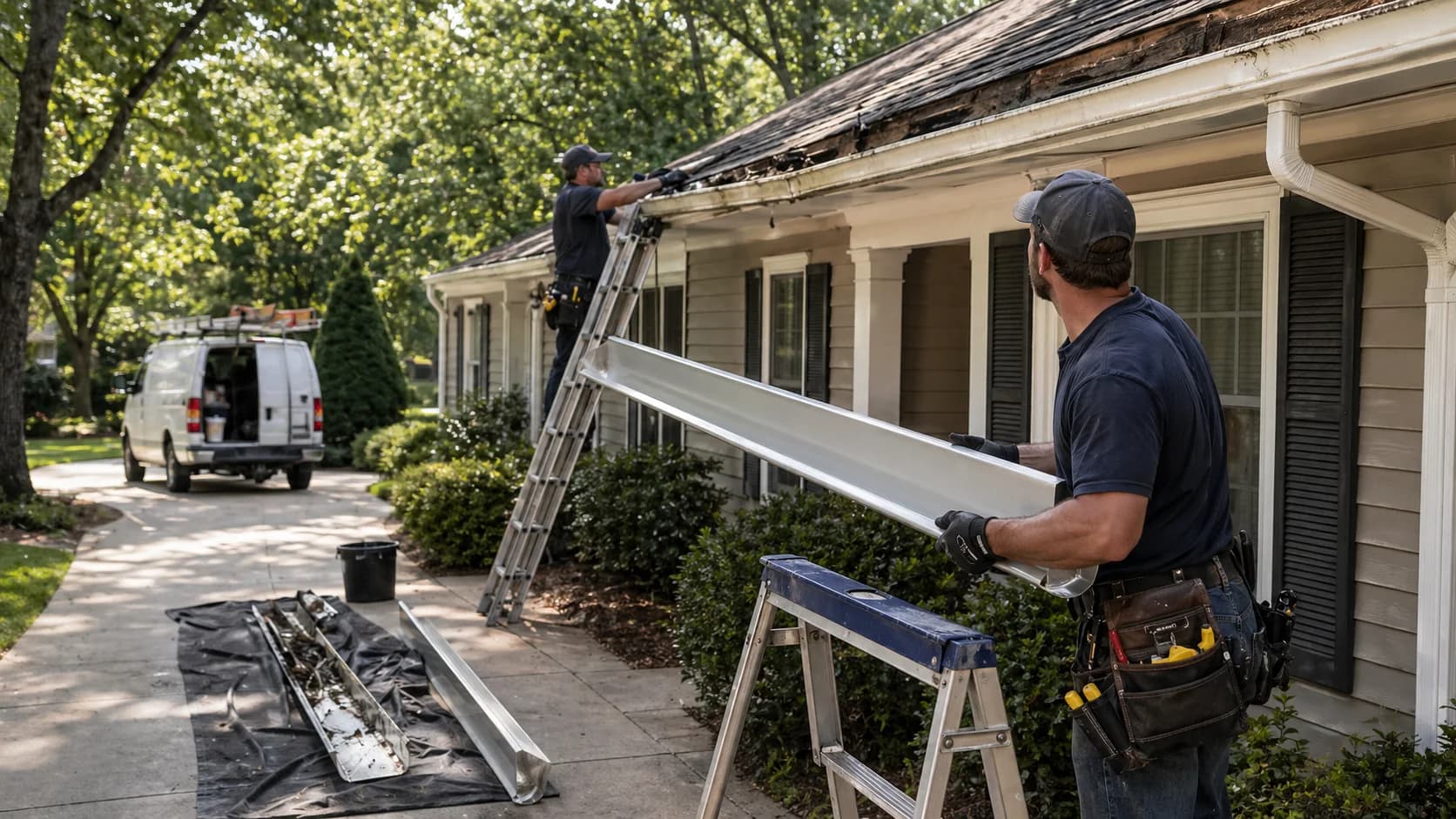 Residential Gutter Service project reference near Sandy Plains, Marietta, GA