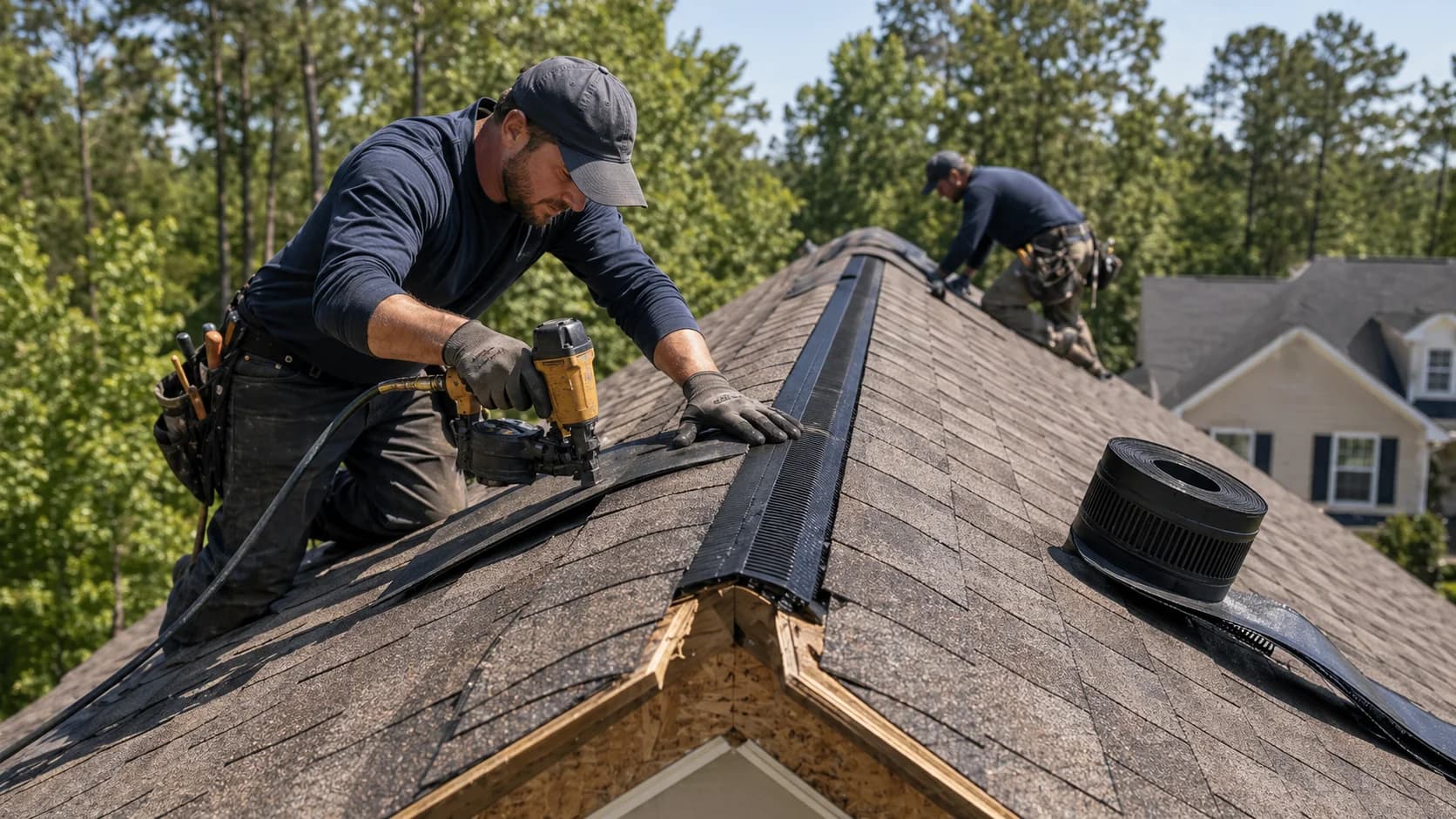 Roof Ridge Vent Installation project reference near East Cobb, Marietta, GA